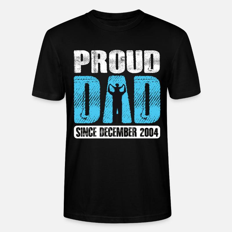 Fier papa depuis décembre 2004 - T-shirt bio CRAFTER Stanley Stella Unisexe - noir