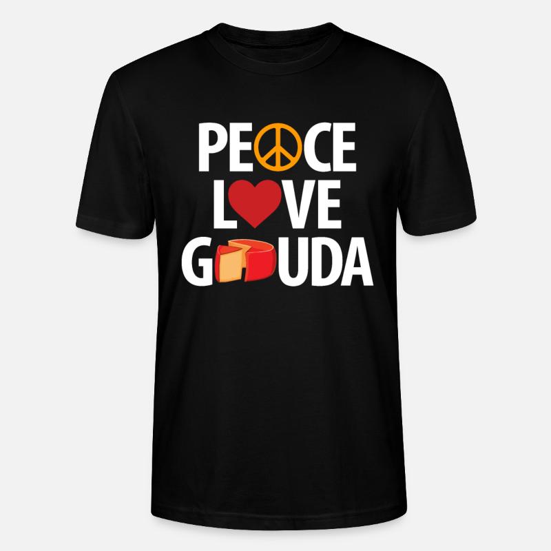 Morceau de fromage Gouda - T-shirt bio CRAFTER Stanley Stella Unisexe - noir