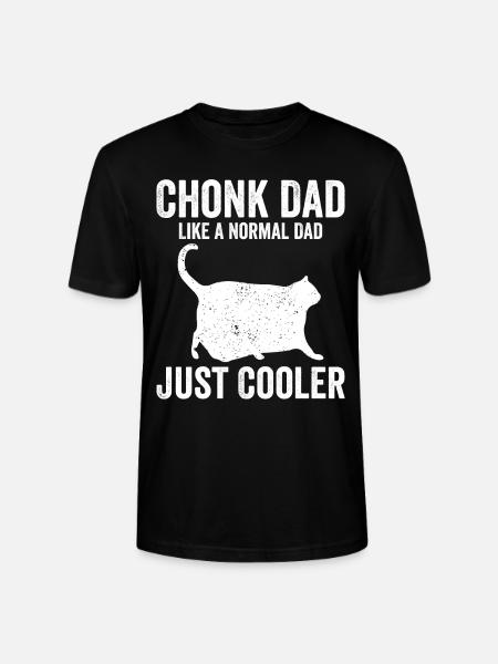 Chonk Meme Cat - Stanley/Stella CRAFTER Unisex Organic T-Shirt - black