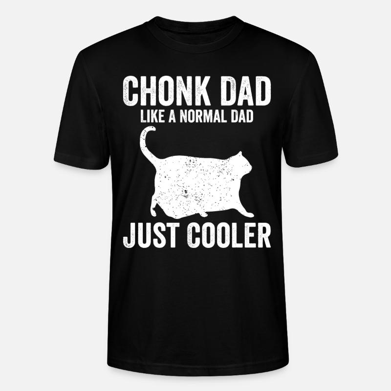 Chonk Meme Cat - Stanley/Stella CRAFTER Unisex Organic T-Shirt - black
