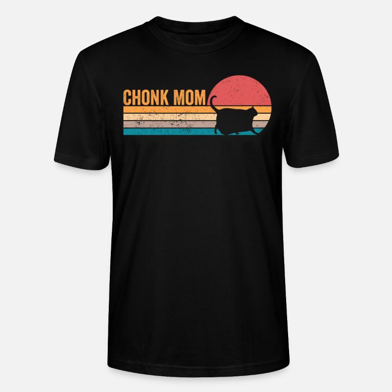 Chonk Meme Chat Chonk Maman - T-shirt bio CRAFTER Stanley Stella Unisexe - noir