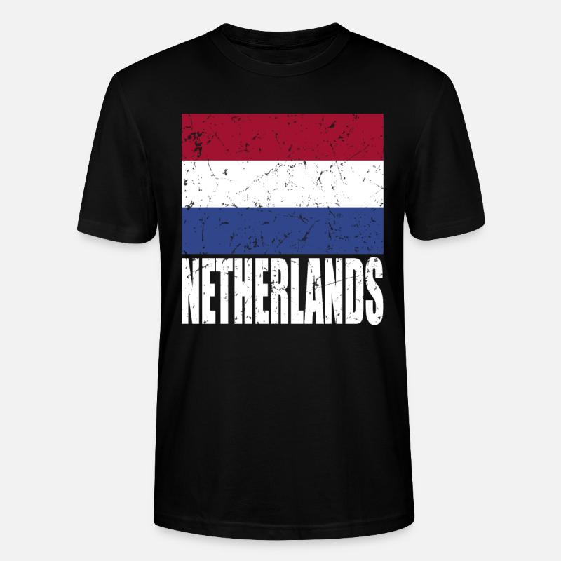 Drapeau des Pays-Bas - T-shirt bio CRAFTER Stanley Stella Unisexe - noir