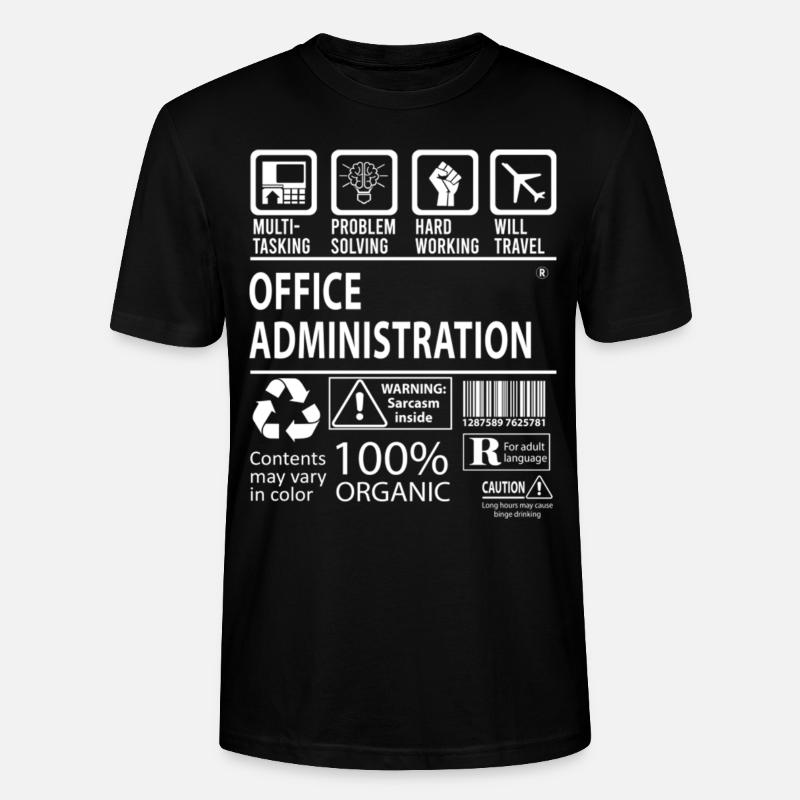 Office Administration Multitasking - Stanley/Stella CRAFTER Unisex Organic T-Shirt - black