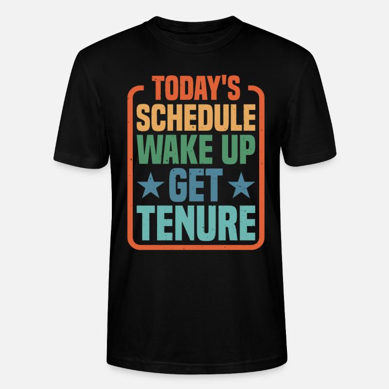 Horaire d’aujourd’hui, réveil, titularisation - T-shirt bio CRAFTER Stanley Stella Unisexe - noir