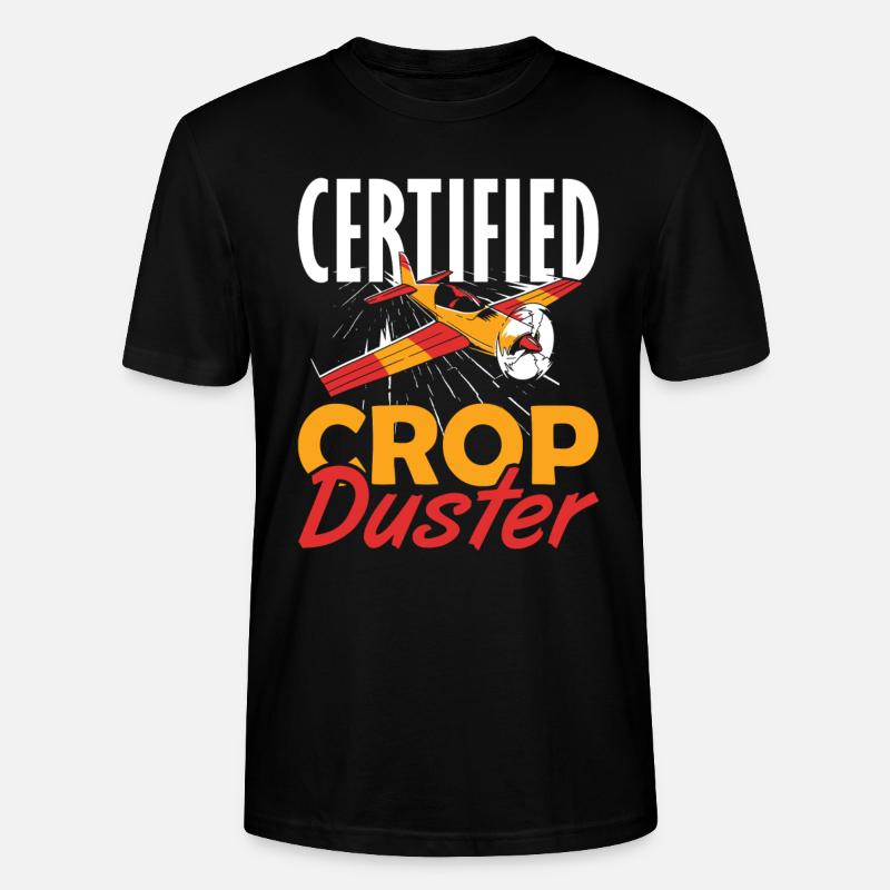 Certified Crop Duster Sprühflugzeug - Stanley/Stella Unisex Bio-T-Shirt CRAFTER - Schwarz