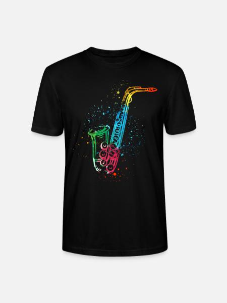 Saxophone, SAXophonist - Stanley/Stella CRAFTER Unisex Organic T-Shirt - black