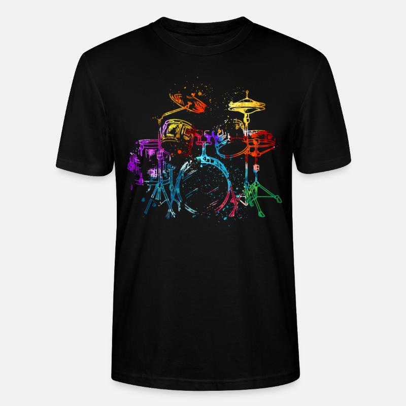 Schlagzeug, Schlagzeuger - Stanley/Stella Unisex Bio-T-Shirt CRAFTER - Schwarz