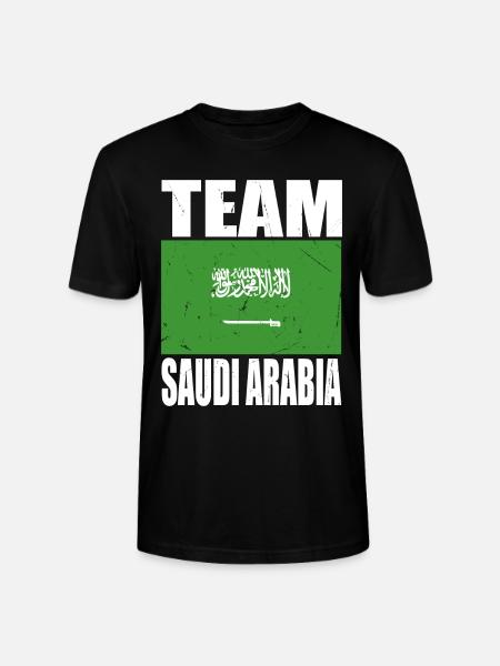 Team Saudi-arabien Fußball - Stanley/Stella Unisex Bio-T-Shirt CRAFTER - Schwarz