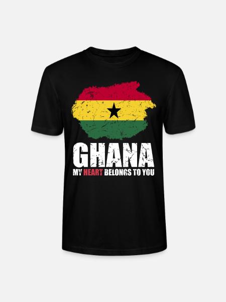 Ghana Flag - Stanley/Stella CRAFTER Unisex Organic T-Shirt - black