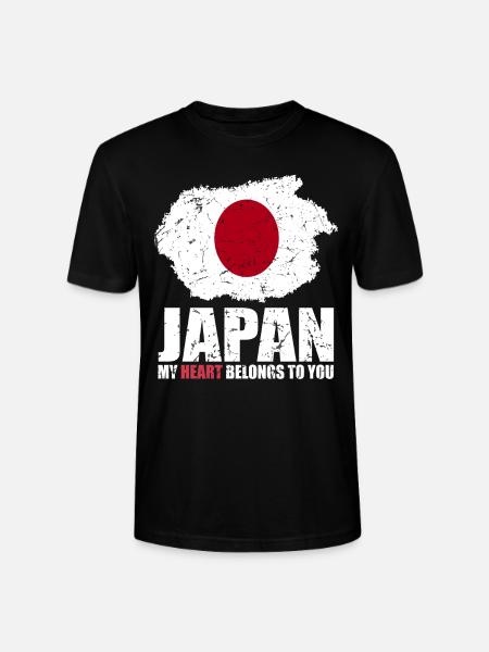 Japan Flag - Stanley/Stella CRAFTER Unisex Organic T-Shirt - black