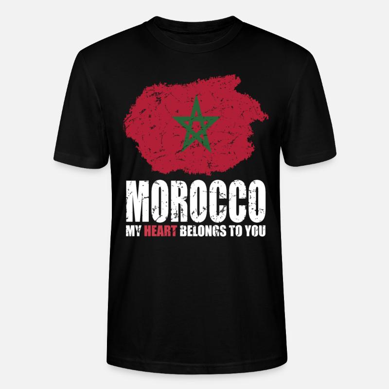 Drapeau du Maroc - T-shirt bio CRAFTER Stanley Stella Unisexe - noir