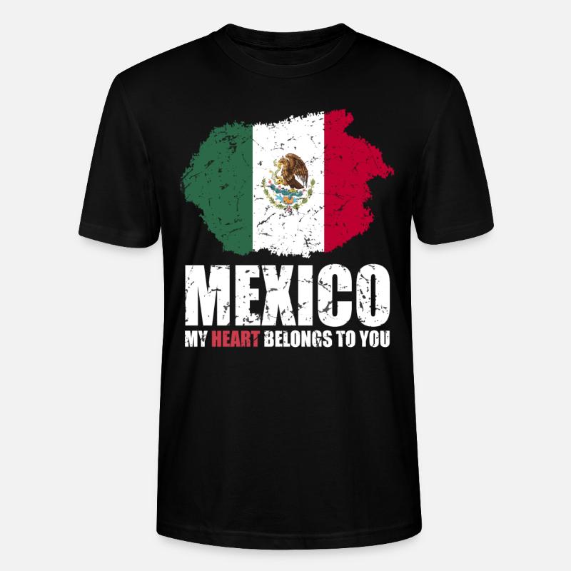 Drapeau du Mexique - T-shirt bio CRAFTER Stanley Stella Unisexe - noir