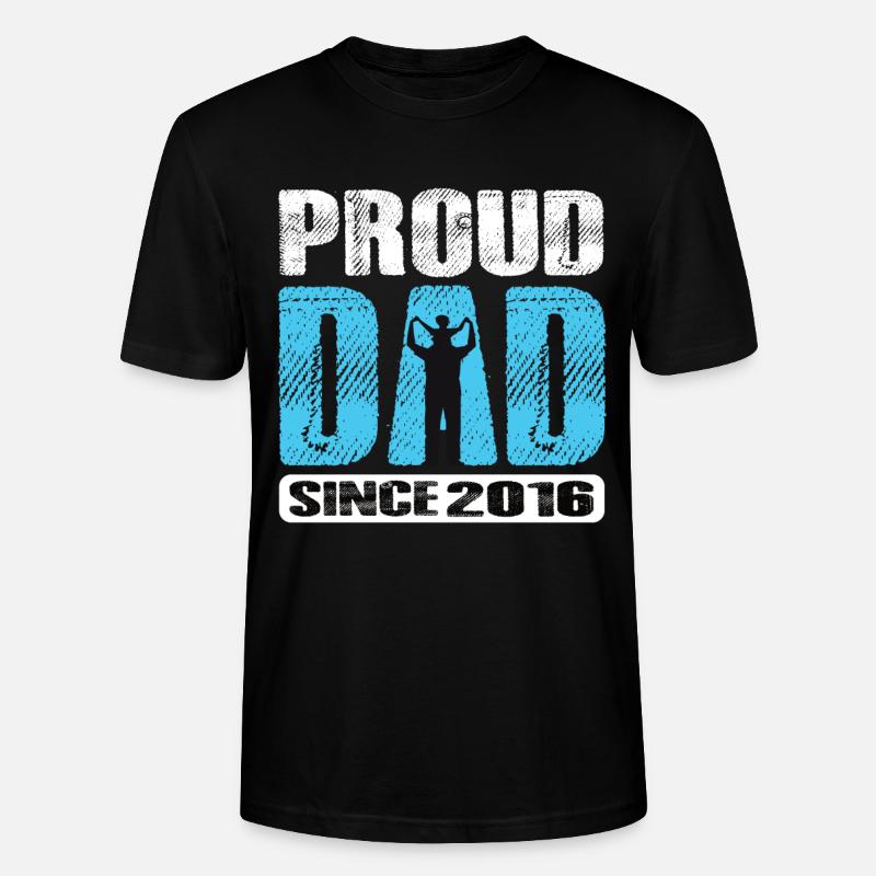 Fier papa depuis 2016 - T-shirt bio CRAFTER Stanley Stella Unisexe - noir