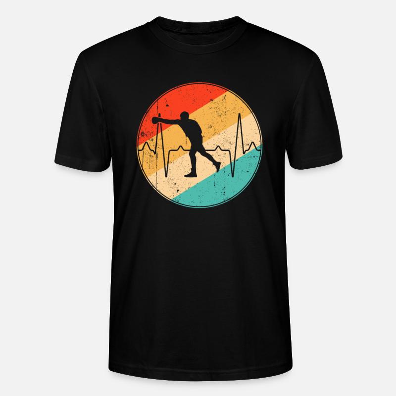 Boxen Herzschlag Retro - Stanley/Stella Unisex Bio-T-Shirt CRAFTER - Schwarz