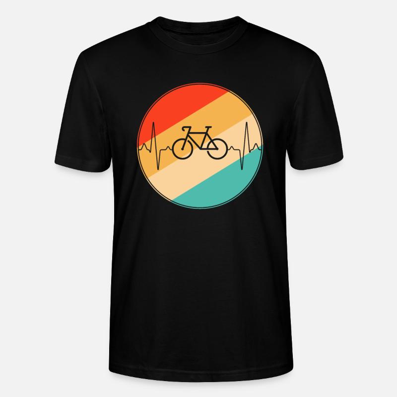Battement de cœur de vélo - T-shirt bio CRAFTER Stanley Stella Unisexe - noir
