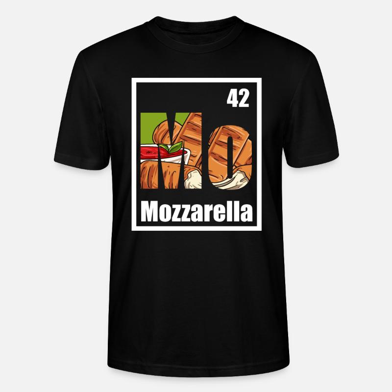 Bâtonnets de mozzarella - T-shirt bio CRAFTER Stanley Stella Unisexe - noir