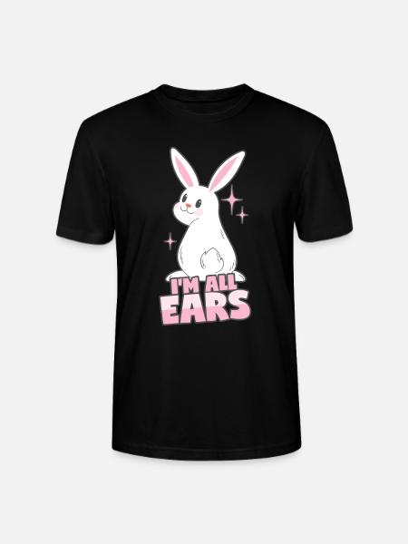 Rabbit: I'm all ears - Stanley/Stella CRAFTER Unisex Organic T-Shirt - black