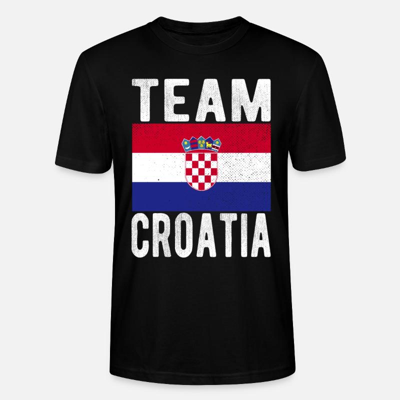 Drapeau de la Croatie - T-shirt bio CRAFTER Stanley Stella Unisexe - noir