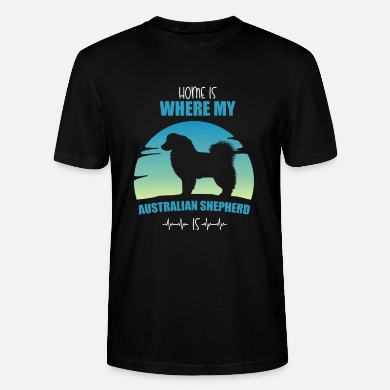 Cadeau de berger australien - T-shirt bio CRAFTER Stanley Stella Unisexe - noir