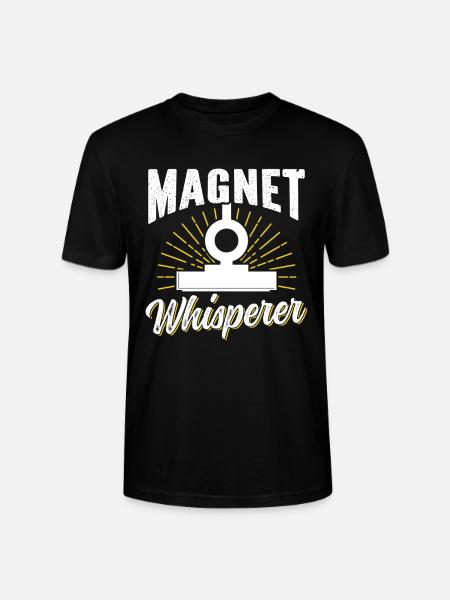Magnet Flüsterer Magnetfischer Magnetfischen - Stanley/Stella Unisex Bio-T-Shirt CRAFTER - Schwarz