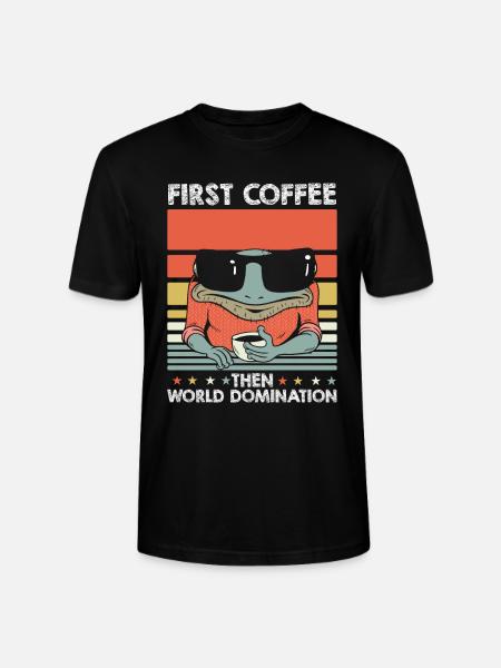 Frog Toad Coffee Sunglasses - Stanley/Stella CRAFTER Unisex Organic T-Shirt - black