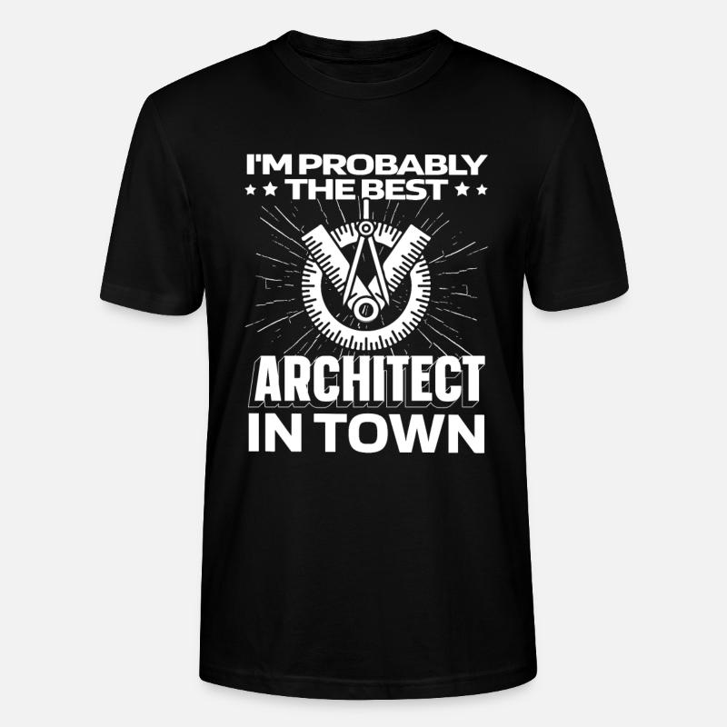 Architect Architecture Protractor - Stanley/Stella CRAFTER Unisex Organic T-Shirt - black