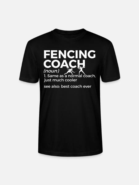 Fechten Degen Fechtduell Geschenkidee - Stanley/Stella Unisex Bio-T-Shirt CRAFTER - Schwarz