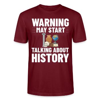 Geschichte Lehrer Lektion Professor Historiker - Stanley/Stella Unisex Bio-T-Shirt CRAFTER - Burgunderrot - Vorne - Alina (178cm) & Michal (187cm)