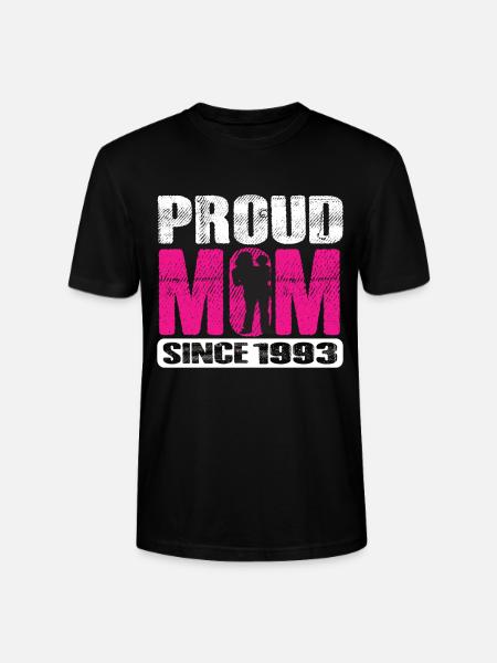 Proud Mom Since 1993 - Stanley/Stella CRAFTER Unisex Organic T-Shirt - black