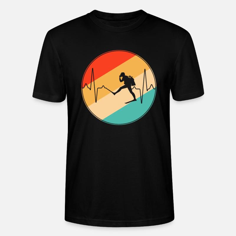Plongée rétro Heartbeat - T-shirt bio CRAFTER Stanley Stella Unisexe - noir