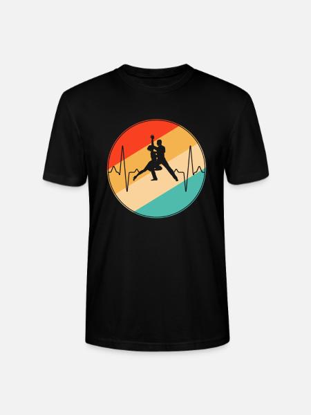 Dancing Retro Heartbeat - Stanley/Stella CRAFTER Unisex Organic T-Shirt - black