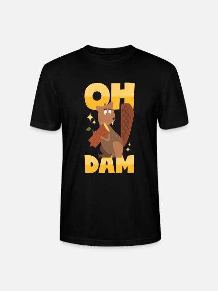 Beaver puns - Stanley/Stella CRAFTER Unisex Organic T-Shirt - black