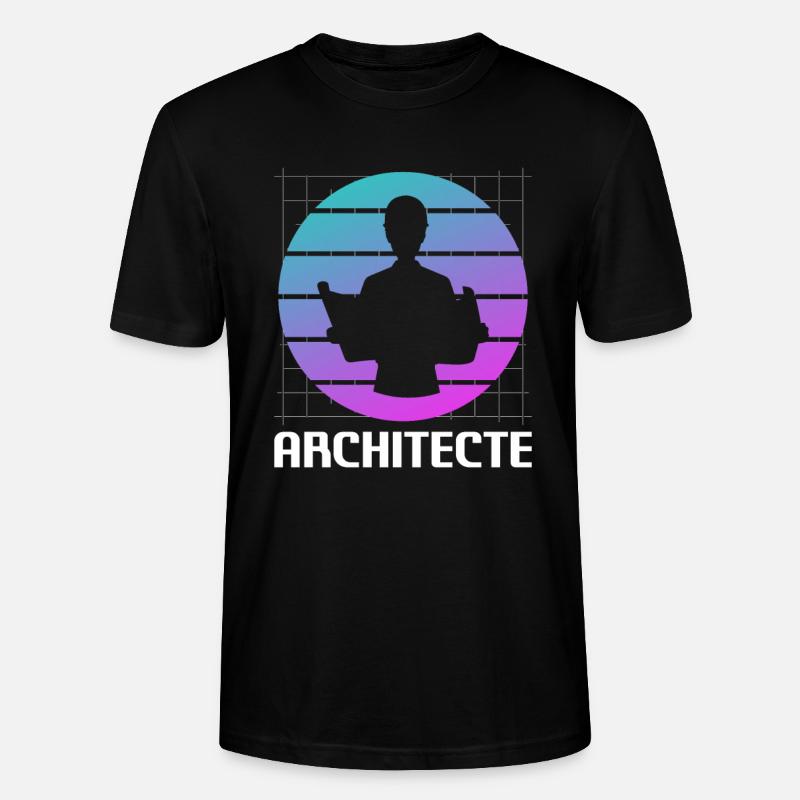 Retro Architecte Architecture Architectural - Stanley/Stella Unisex Bio-T-Shirt CRAFTER - Schwarz