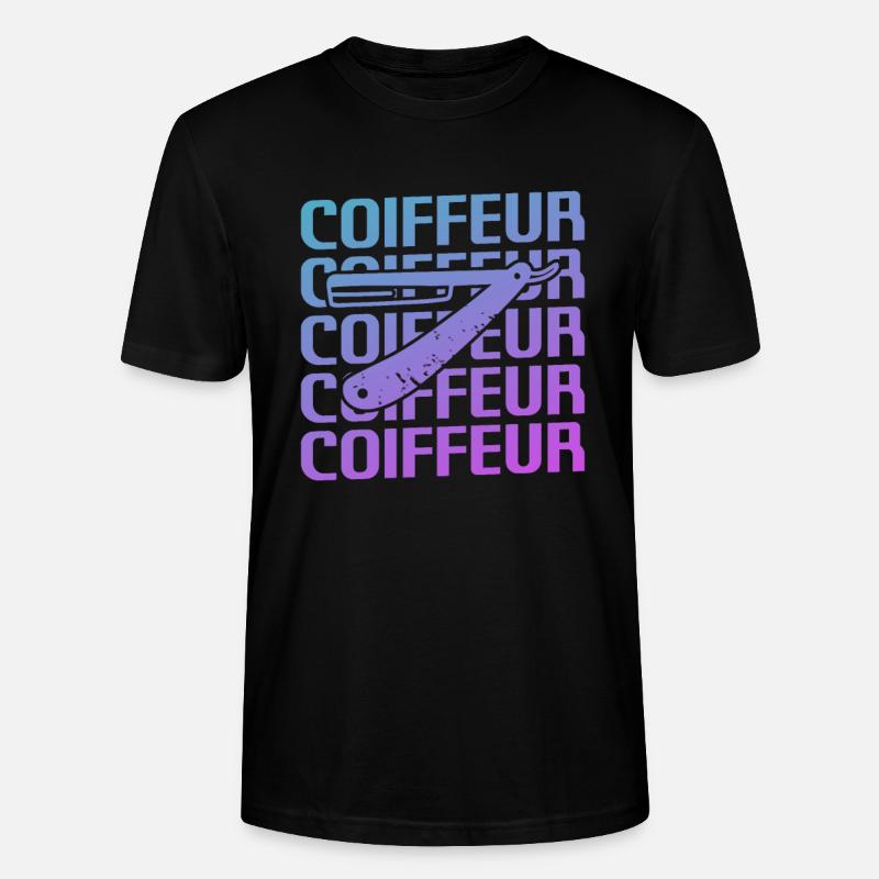 Retro Coiffure Barbier Coiffeuse - Stanley/Stella Unisex Bio-T-Shirt CRAFTER - Schwarz