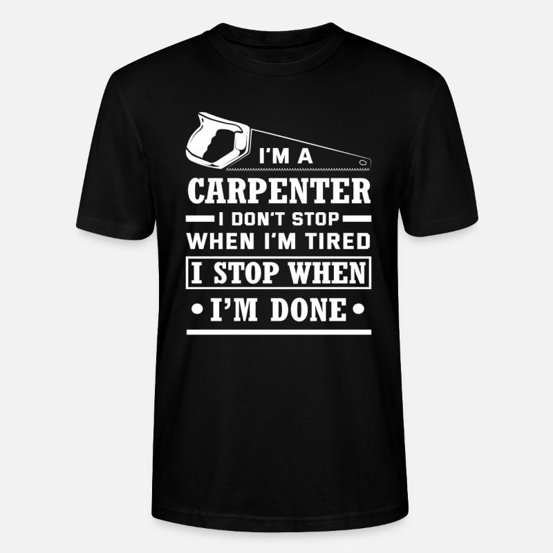 Fier métier de charpentier - T-shirt bio CRAFTER Stanley Stella Unisexe - noir