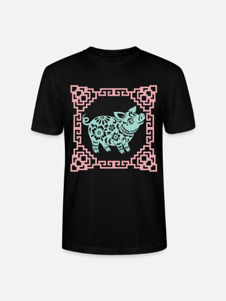 Grisens år, kinesiskt horoskop Kina - Ekologisk T-shirt CRAFTER unisex från Stanley/Stella - svart