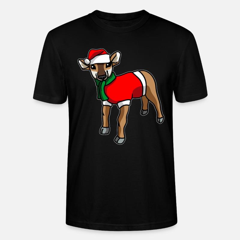 Antilope avec pull de Noël - T-shirt bio CRAFTER Stanley Stella Unisexe - noir