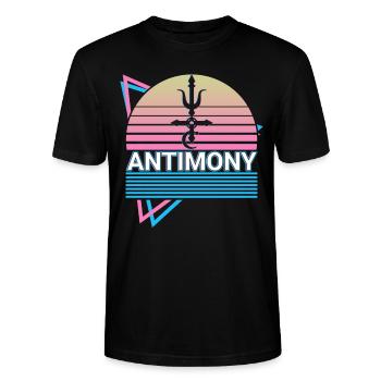 Antimoine Alchimie Rétro - T-shirt bio CRAFTER Stanley Stella Unisexe - noir - Devant - Alina (178cm) & Michal (187cm)