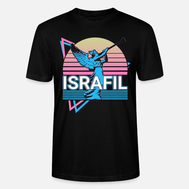 Israfil Erzengel Retro - Stanley/Stella Unisex Bio-T-Shirt CRAFTER - Schwarz