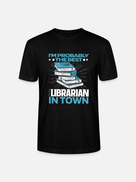 Librarian Lustig - Stanley/Stella CRAFTER Unisex Organic T-Shirt - black