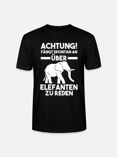 Dickhäuter Rüsseltier Elefant - Stanley/Stella Unisex Bio-T-Shirt CRAFTER - Schwarz