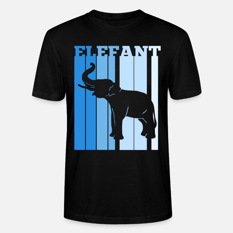 Dickhäuter Rüsseltier Elefant - Stanley/Stella Unisex Bio-T-Shirt CRAFTER - Schwarz