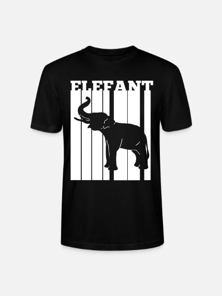 Dickhäuter Rüsseltier Elefant - Stanley/Stella Unisex Bio-T-Shirt CRAFTER - Schwarz