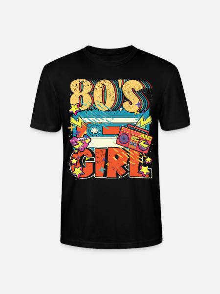 Kvinder 80'er pige 80'erne Temaer Party Vintage 1980'erne - Stanley Stella CRAFTER unisex økologisk-T-shirt - sort
