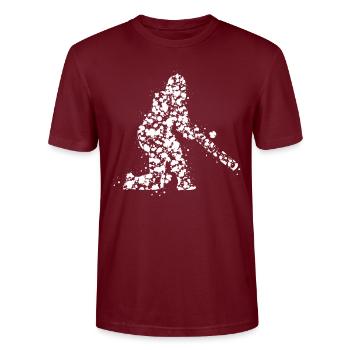 Cricket - Stanley/Stella Unisex Bio-T-Shirt CRAFTER - Burgunderrot - Vorne - Alina (178cm) & Michal (187cm)