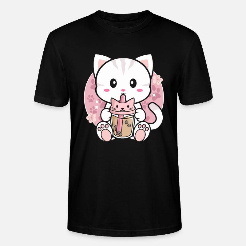 Thé à bulles pour chat - T-shirt bio CRAFTER Stanley Stella Unisexe - noir