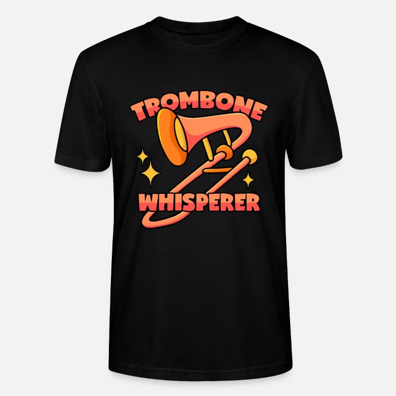 Trombone Chuchoteur - T-shirt bio CRAFTER Stanley Stella Unisexe - noir
