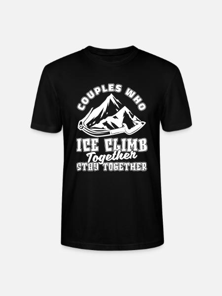 Eisklettern Paar - Stanley/Stella Unisex Bio-T-Shirt CRAFTER - Schwarz