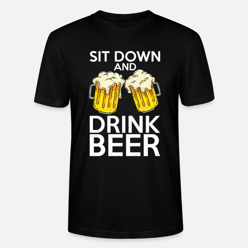 Biertrinker Bier Geschenke - Stanley/Stella Unisex Bio-T-Shirt CRAFTER - Schwarz