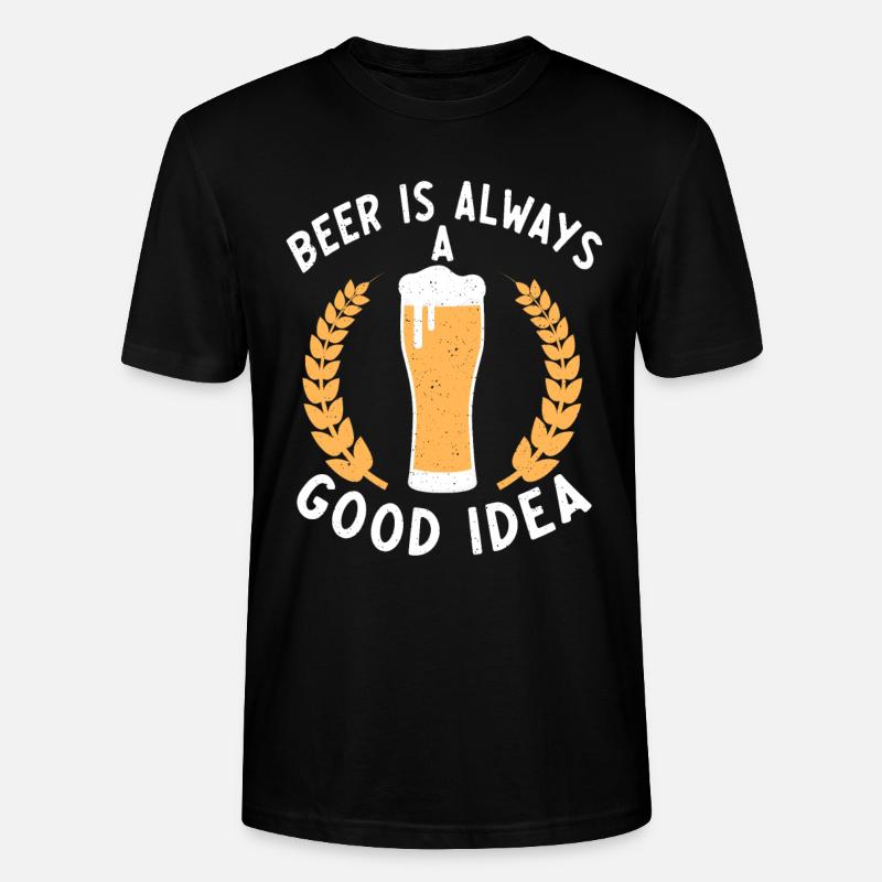Biertrinker Bier Geschenke - Stanley/Stella Unisex Bio-T-Shirt CRAFTER - Schwarz